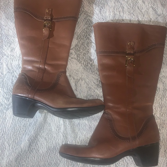 clarks boots knee high